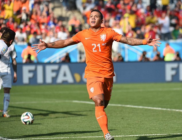 Memphis Depay scored 2 goals in the World Cup